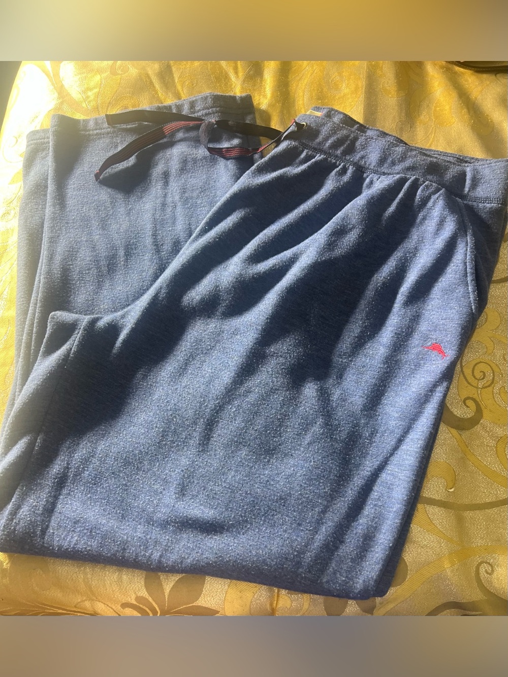Tommy Bahama Men’s 2X Blue Heather knit Lounge Pants Pajama Drawstring